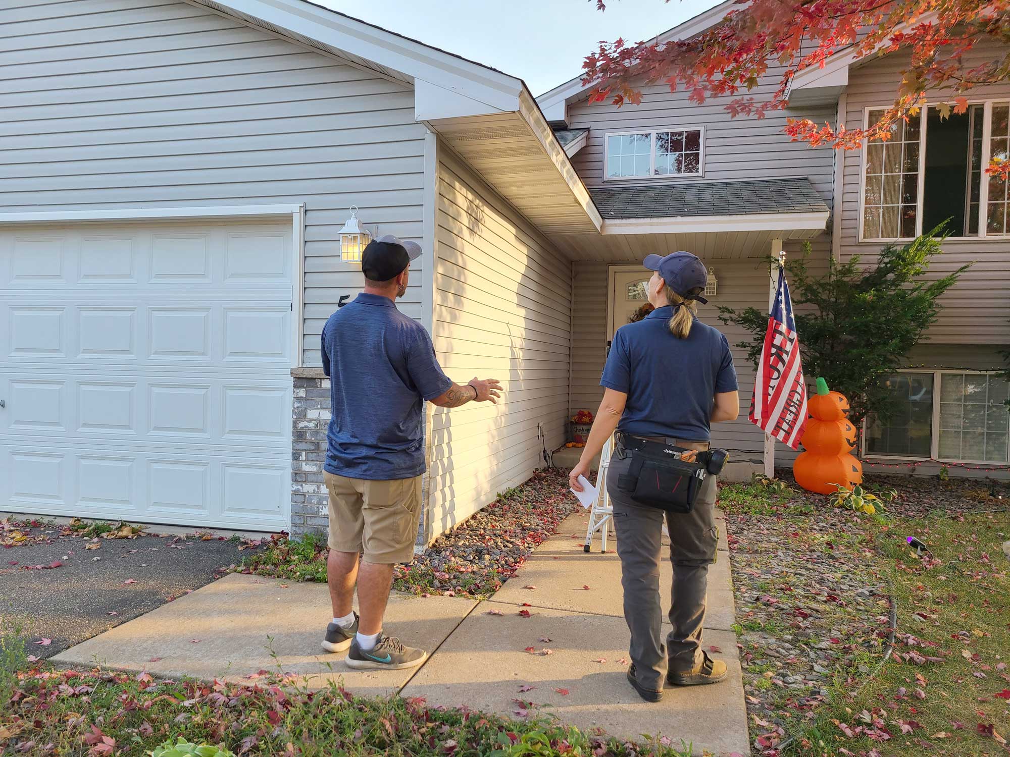 Siding Inspection Team assessing the clients property