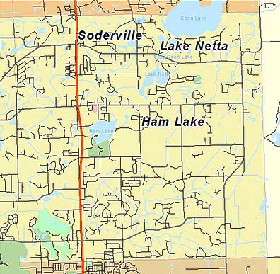 Ham Lake Service Area Map for Patriot Homes