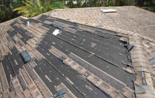 shingles blew off roof